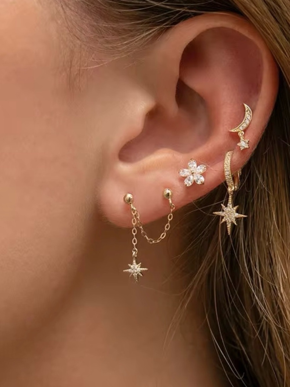 Gold Ear Cuff, Waterproof ONLY ONE PIECE